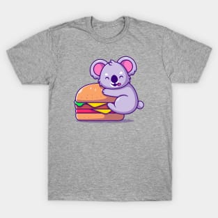 Cute Koala With Big Burger 2 T-Shirt